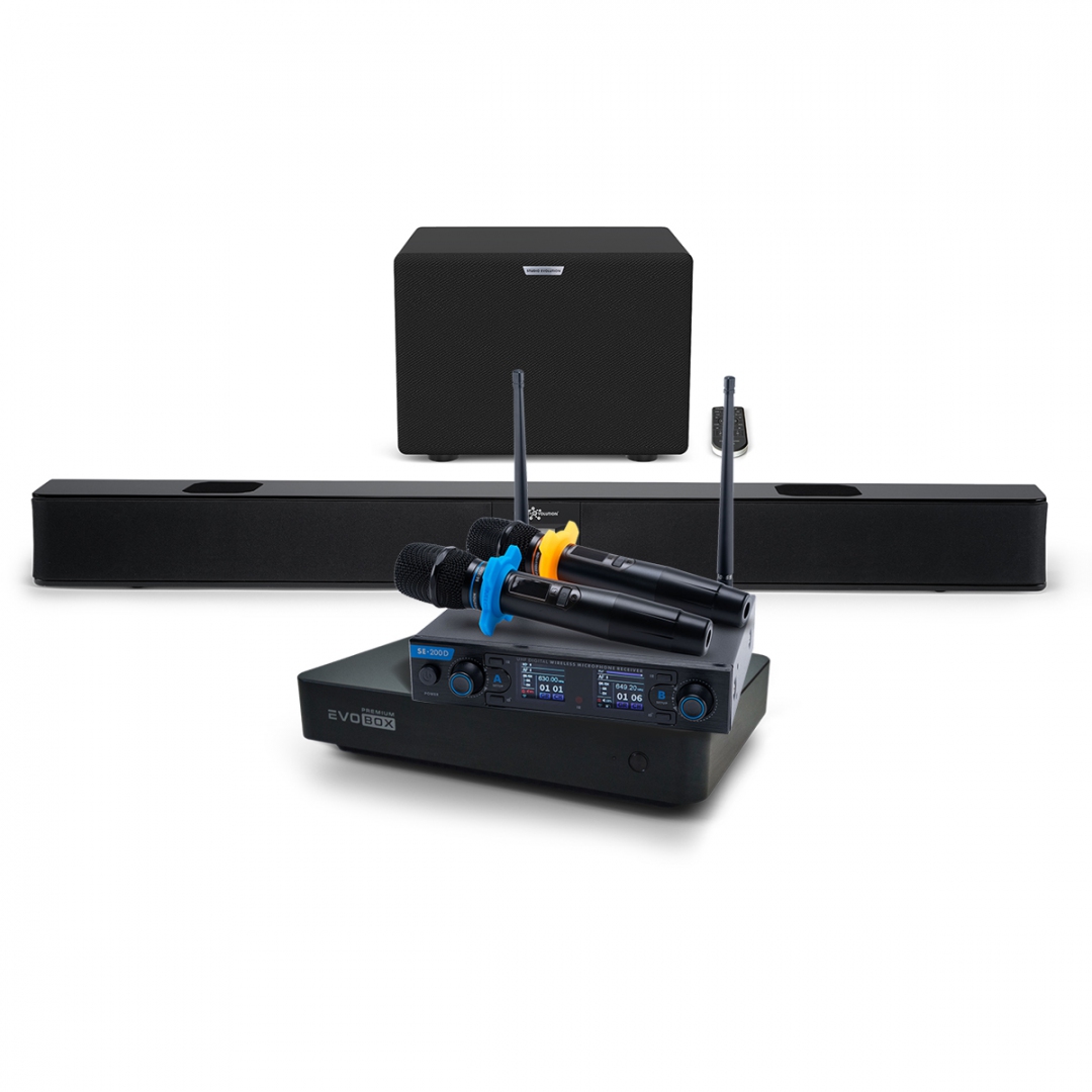 Hi-End караоке-система EVOBOX Premium + EvoSoundBar (саундбар с караоке) в Городеце