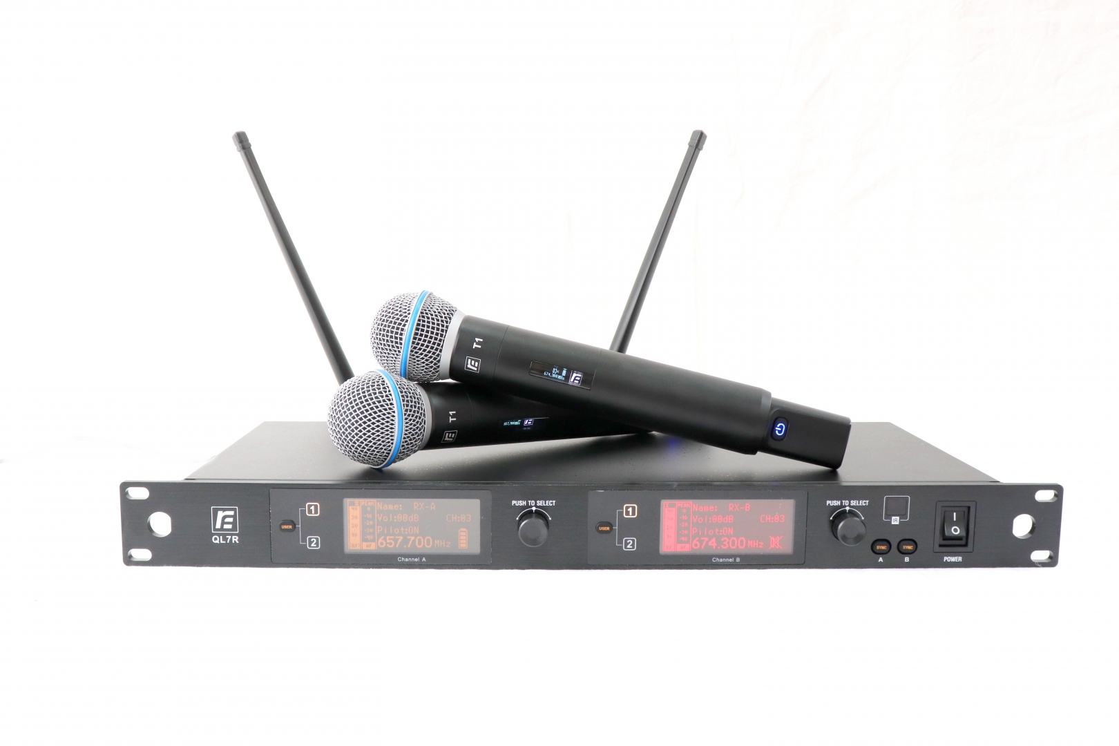 RFIntell QL7R/T1-A 651,800-683,400 МГц 2-канальная радиосистема с 2-мя ручными микрофонами в Городеце