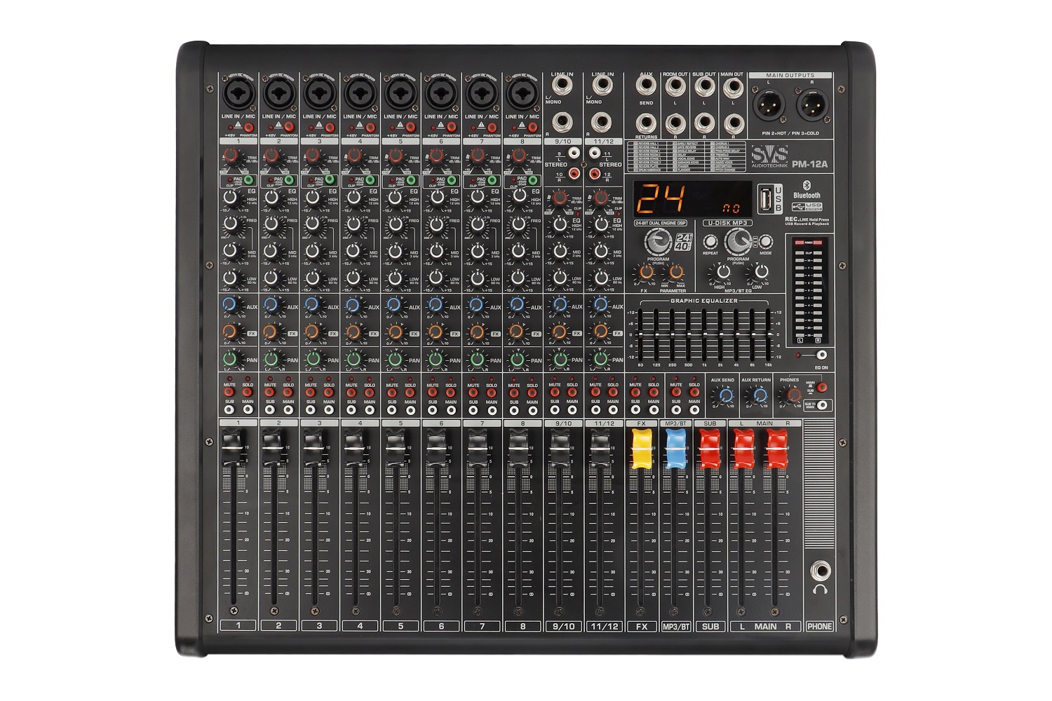 SVS Audiotechnik mixers PM-12A Активный аналоговый микшерный пульт, 12-канальный в Городеце